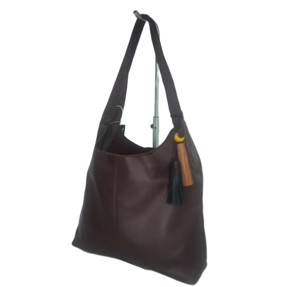 The Sak Huntley Leather Double Strap Hobo - Mahogany/Brown - NWT